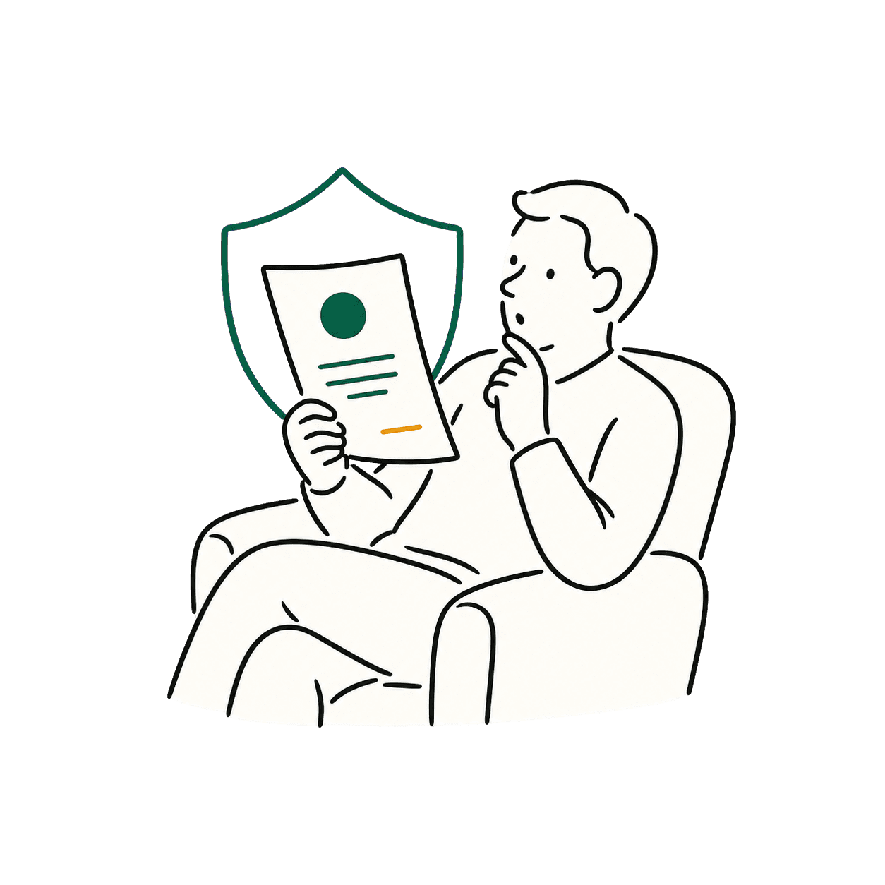 A person privately reading their Forum 360 report